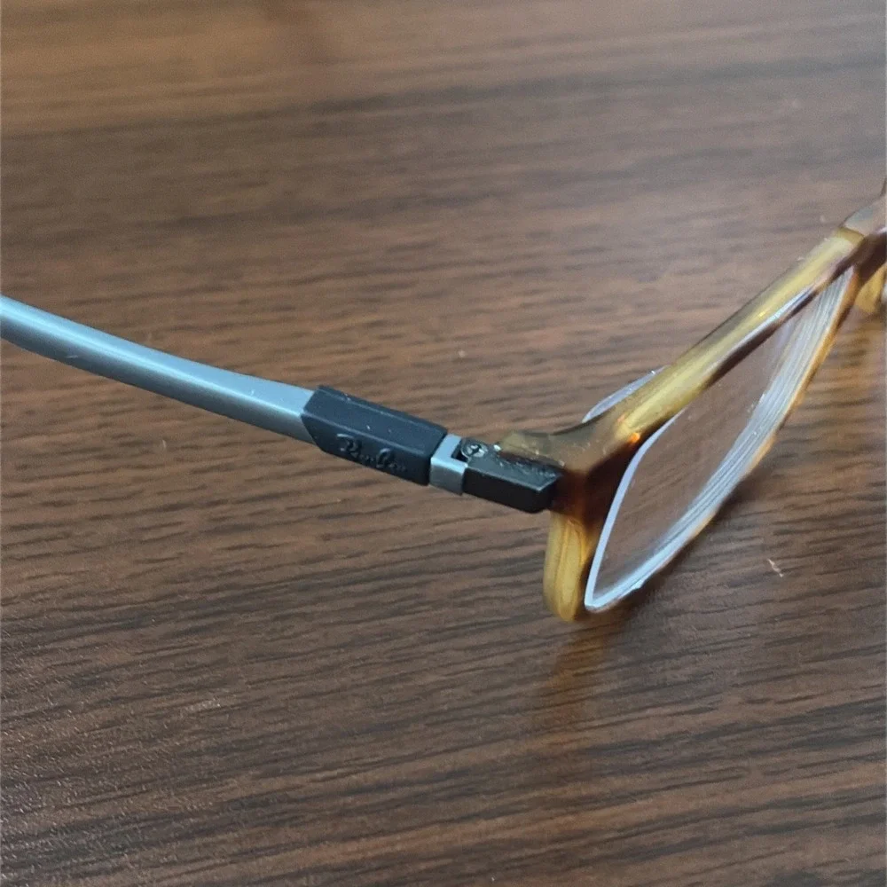 Ray Ban RB 7017 5200 Rectangle Havana Gunmetal Eyeglasses Frame Only 54-17-145